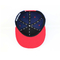 Tùy chỉnh màu đen 6 bảng điều khiển mũ len mũ cao su 3D Logo in