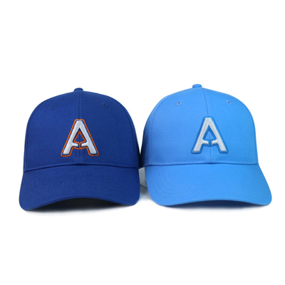 Phong thêu phong cách 6 Panel Baseball Cap / Unisex Outdoor Sun Cotton Golf Cap