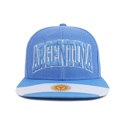 Có thể điều chỉnh 100% cotton thể thao Mũ Snapback vành phẳng màu đỏ Thêu 3D Biểu tượng tùy chỉnh