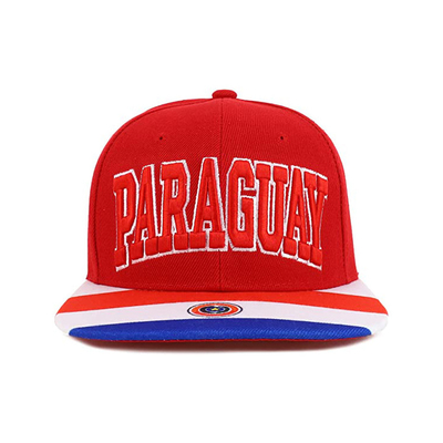 Có thể điều chỉnh 100% cotton thể thao Mũ Snapback vành phẳng màu đỏ Thêu 3D Biểu tượng tùy chỉnh
