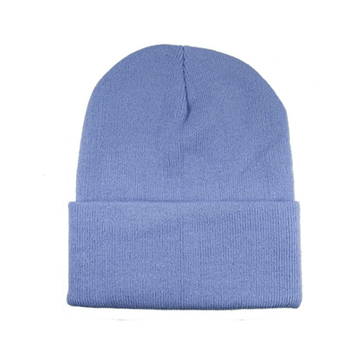 Mềm mại ấm áp đầy màu sắc 60 cm mùa đông dệt kim Beanie với nhãn dệt