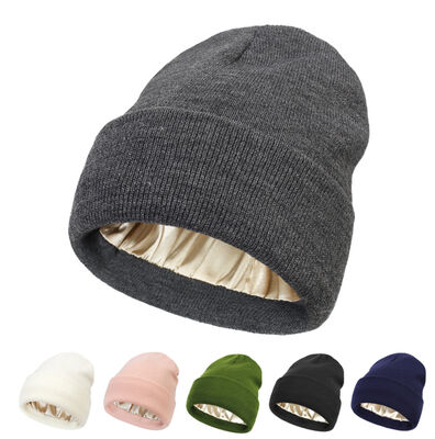 Beanie Style đan mũ Beanie Acrylic Wool Polyester Merino Mũ người lớn Vòng tròn Đèn Nổi Mùa đông